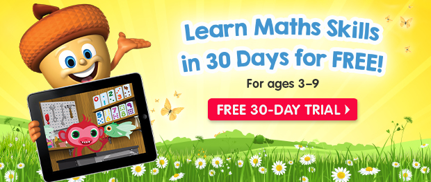 Learn Maths Skills in 30 Days for FREE! For ages 3-9. FREE 30-Day Trial